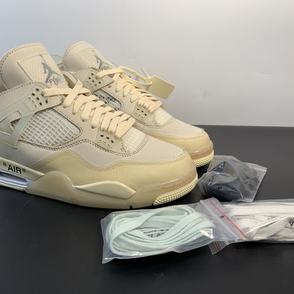 Off-White x Air Jordan 4 Retro "Sail"