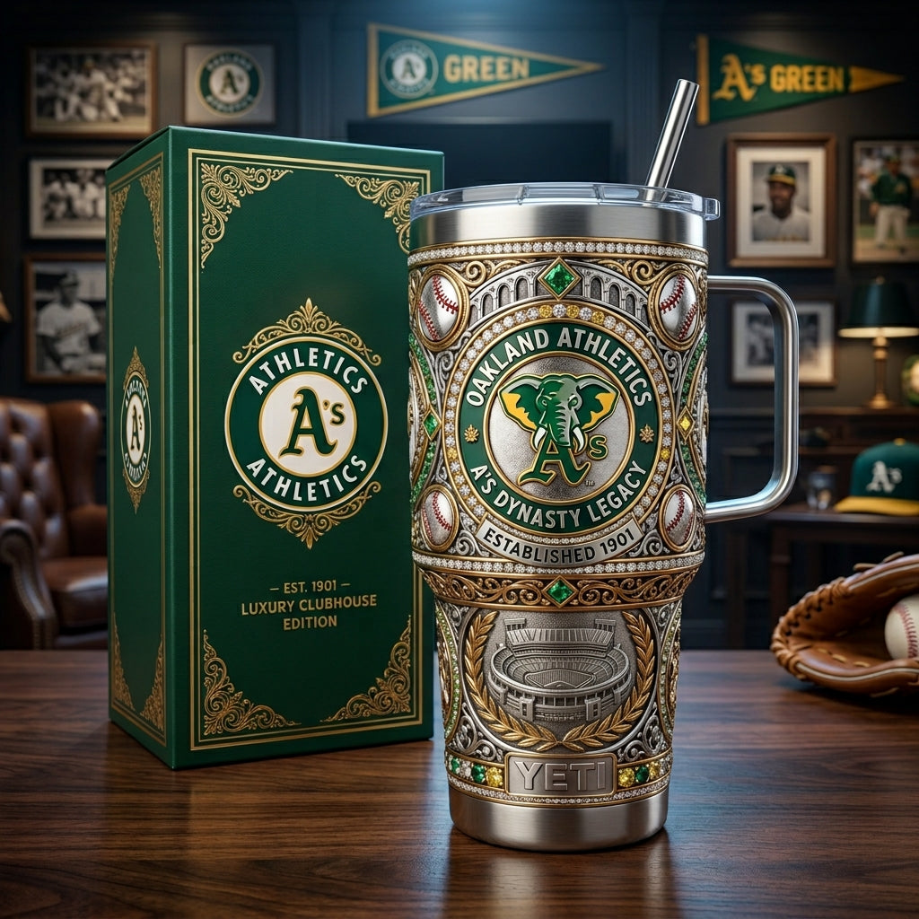 Athletics 40oz Tumbler with Lid and Straw