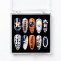 Houston Astros Handmade Press On Nails | Reusable 3D Nail Set