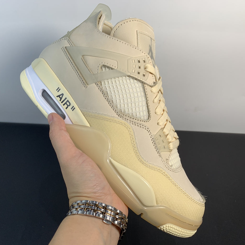 Off-White x Air Jordan 4 Retro "Sail"