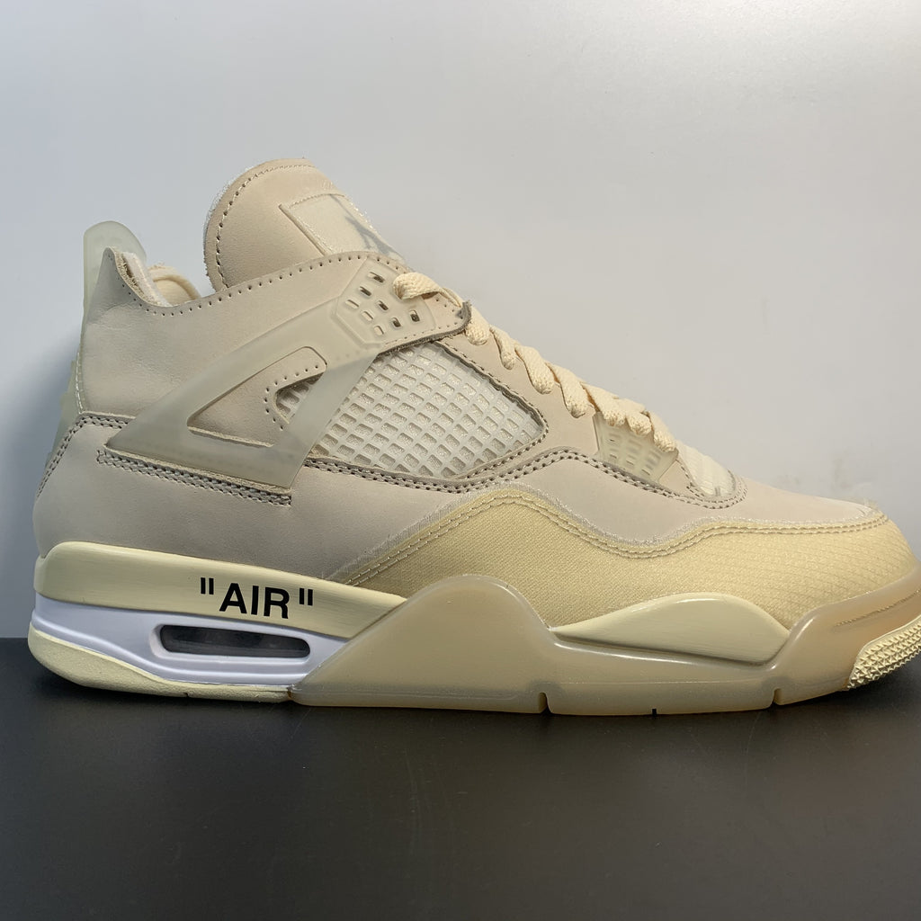 Off-White x Air Jordan 4 Retro "Sail"