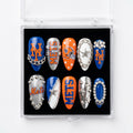 New York Mets Handmade Press On Nails | Reusable 3D Nail Set