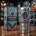 Miami Marlins 40 oz Tumbler with Handle and Lid