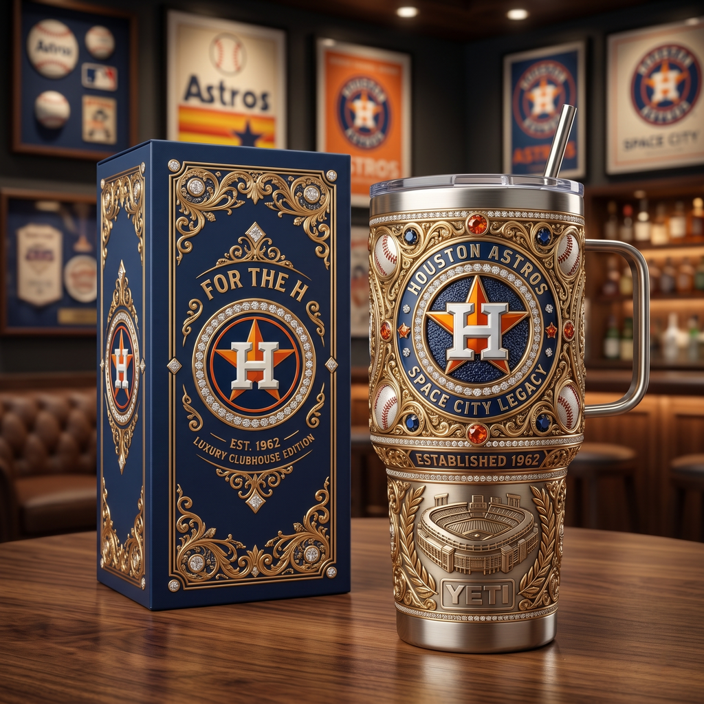 Houston Astros 40 oz Tumbler with Handle and Lid